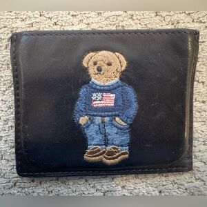 Polo Ralph Lauren Men's Leather Card Case Polo Bear